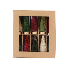 Load image into Gallery viewer, Traditional Bottle Brush Tree Set of 10 by Bethany Lowe Designs