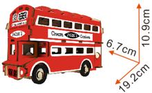 Load image into Gallery viewer, Double-Decker London Bus Model Kit - Wooden Laser-Cut 3D Puzzle (94 Pcs)