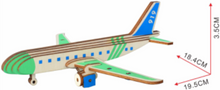 Load image into Gallery viewer, Passenger Airplane Model Kit - Wooden Laser-Cut 3D Puzzle (27 Pcs)