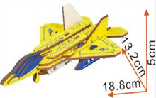 Load image into Gallery viewer, 23 Pieces Airplane Jet Model Kit - Wooden Laser-Cut 3D Puzzle