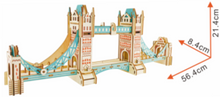 Load image into Gallery viewer, London Tower Bridge Model Kit - Wooden Laser-Cut 3D Puzzle (105 Pcs)