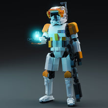 Load image into Gallery viewer, Commander Cody 9" Figure - Custom MOC made using LEGO bricks