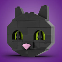 Load image into Gallery viewer, Custom Halloween Black Cat made using LEGO parts
