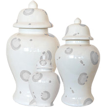 Load image into Gallery viewer, Light Gray Leopard Print Ginger Jars