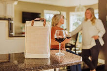 Load image into Gallery viewer, Pinot Jute 2 Bottle Insulated Wine Bag