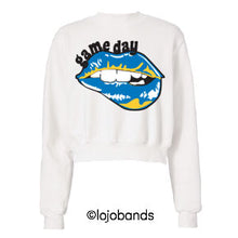 Load image into Gallery viewer, Game Day Lips Cropped Sweatshirt