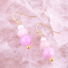 Load image into Gallery viewer, Lilac Jade Drop Earrings