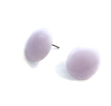 Load image into Gallery viewer, Lavender Matte Marbled Disc Stud Earrings