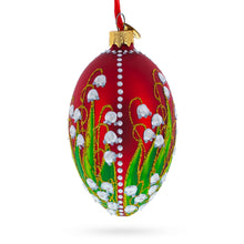 Load image into Gallery viewer, 1898 Lilies of the Valley Royal Egg Glass Ornament 4 Inches