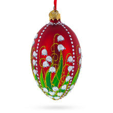 Load image into Gallery viewer, 1898 Lilies of the Valley Royal Egg Glass Ornament 4 Inches