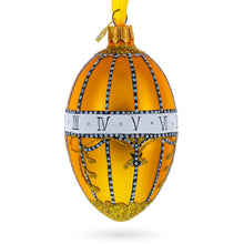 Load image into Gallery viewer, 1899 Bouquet of Lilies Clock Royal Egg Glass Ornament 4 Inches