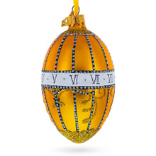 Load image into Gallery viewer, 1899 Bouquet of Lilies Clock Royal Egg Glass Ornament 4 Inches