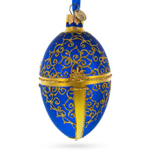 Load image into Gallery viewer, 1900 Cockerel Royal Egg Glass Ornament 4 Inches