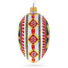 Load image into Gallery viewer, Rhombus Pysanka Glass Egg Ornament 4 Inches