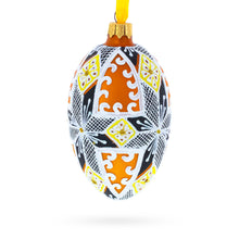 Load image into Gallery viewer, Snowflake Glass Egg Ornament 4 Inches