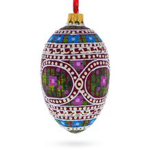 Load image into Gallery viewer, 1914 Mosaic Royal Egg Glass Ornament 4 Inches