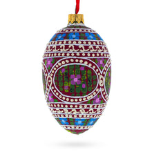 Load image into Gallery viewer, 1914 Mosaic Royal Egg Glass Ornament 4 Inches