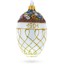 Load image into Gallery viewer, 1901 Basket of Flowers Royal Egg Glass Ornament 4 Inches