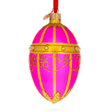 Load image into Gallery viewer, 1899 Rose Quartz Royal Egg Glass Ornament 4 Inches
