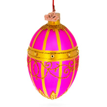 Load image into Gallery viewer, 1899 Rose Quartz Royal Egg Glass Ornament 4 Inches