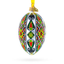Load image into Gallery viewer, Traditional Ukrainian Pysanka Glass Egg Ornament 4 Inches
