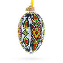 Load image into Gallery viewer, Traditional Ukrainian Pysanka Glass Egg Ornament 4 Inches