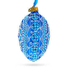Load image into Gallery viewer, Spire Star Ukrainian Glass Egg Ornament 4 Inches