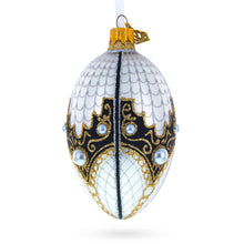 Load image into Gallery viewer, Mother Of Pearl on Gold Filigree Glass Ball Christmas Ornament 4 Inches