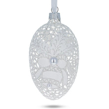 Load image into Gallery viewer, Winter Bells Egg Glass Ornament 4 Inches