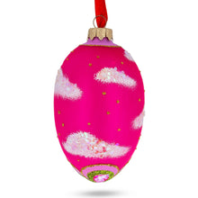 Load image into Gallery viewer, Newborn Baby Girl Egg Glass Ornament 4 Inches