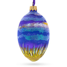 Load image into Gallery viewer, The Rising Cross Egg Glass Ornament 4 Inches