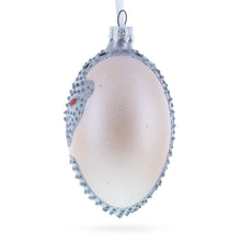 Load image into Gallery viewer, French Designer Jeweled Panther Glass Egg Christmas Ornament 4 Inches
