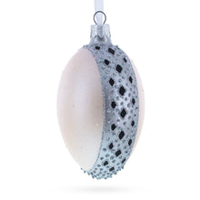 Load image into Gallery viewer, French Designer Jeweled Panther Glass Egg Christmas Ornament 4 Inches