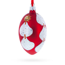 Load image into Gallery viewer, Florence Designer Jeweled Sea Shells Earrings Glass Egg Christmas Ornament 4 Inches