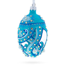 Load image into Gallery viewer, Octopus Glass Egg Christmas Ornament 4 Inches