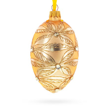 Load image into Gallery viewer, Jeweled Waves on Champagne Glass Egg Ornament 4 Inches