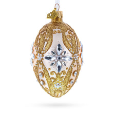 Load image into Gallery viewer, Diamond Star on Champagne Glass Egg Ornament 4 Inches