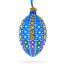 Load image into Gallery viewer, Vibrant Polka Dot Jewel-Toned Glass Egg Ornament  4 Inches