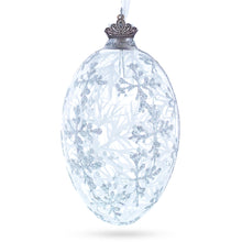 Load image into Gallery viewer, 1913 Winter Royal Egg Glass Ornament 4 Inches