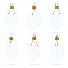 Load image into Gallery viewer, Set of 6 Clear Mini Glass Egg Ornaments 2.9 Inches