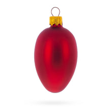 Load image into Gallery viewer, Set of 6 Matte Red Mini Glass Egg Ornaments 2.9 Inches