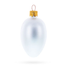 Load image into Gallery viewer, Set of 6 Matte  White Mini Glass Egg Ornaments 2.9 Inches