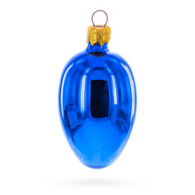 Load image into Gallery viewer, Set of 6 Glossy Blue Mini Glass Egg Ornaments 2.9 Inches