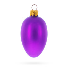 Load image into Gallery viewer, Set of 6 Purple Mini Glass Egg Ornaments 2.9 Inches