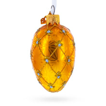 Load image into Gallery viewer, Lilies of the Valley Royal Mini Blue Glass Egg Ornament 2.9 Inches