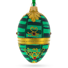 Load image into Gallery viewer, 1888 Cherub with Chariot Glass Egg Ornament 4 Inches