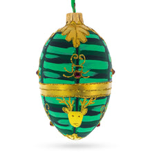 Load image into Gallery viewer, 1888 Cherub with Chariot Glass Egg Ornament 4 Inches