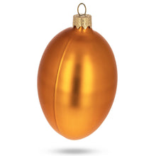 Load image into Gallery viewer, Set of 6 Orange Matte Glass Egg Ornaments 4 Inches