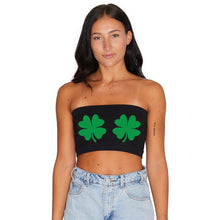 Load image into Gallery viewer, Shake Your Shamrocks Black Bandeau Top