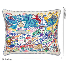 Load image into Gallery viewer, Long Island Hand-Embroidered Pillow
